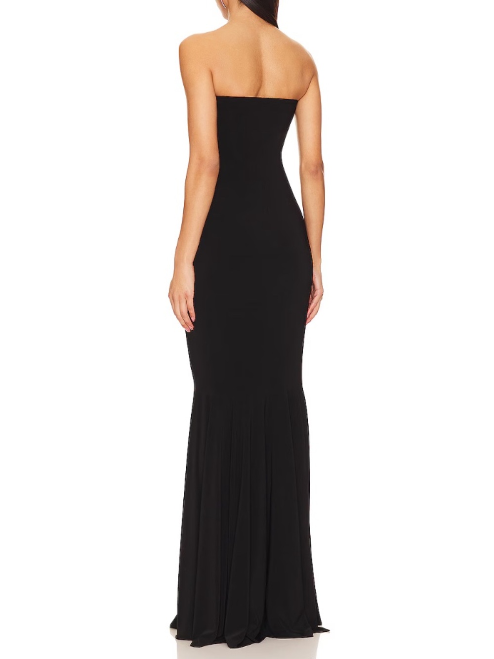 NWT Norma Kamali Espresso Strapless Shirred Fishtail Gown M - Picture 2 of 2